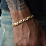 CUBAN BRACELET 18K GOLD PLATED (8MM)