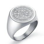 COMPASS RING 18K GOLD PALTED