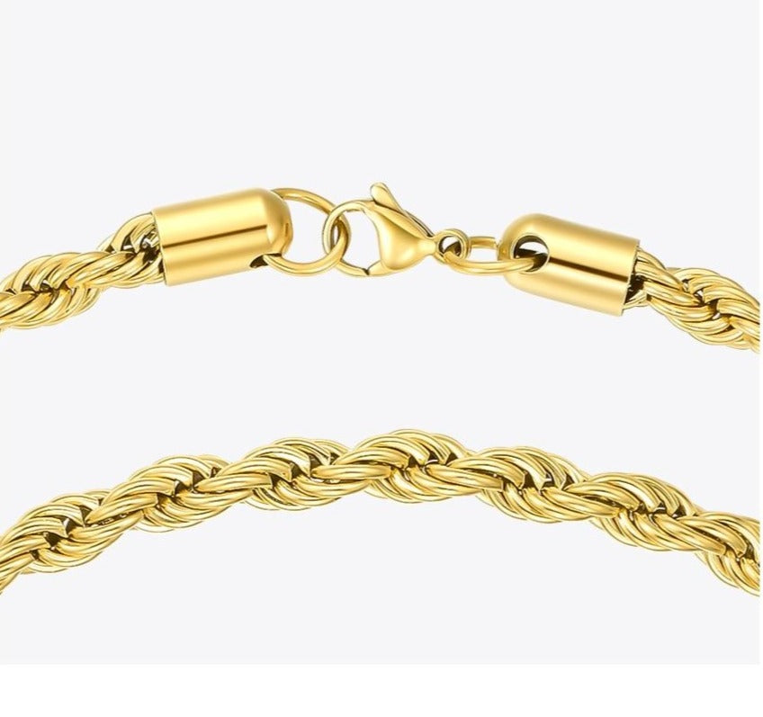 ROPE NECKLACE 18K GOLD PLATED