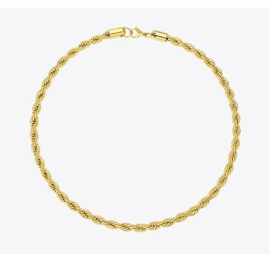 ROPE NECKLACE 18K GOLD PLATED