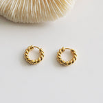 ROPE  EARRINGS 18K GOLD PLATED